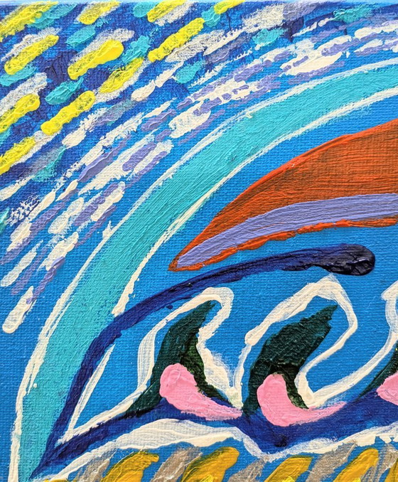 Image 1 of Abstraktes Gemälde Porthmeor Beach St. Ives 2025 Nigel Waters Original Acryl