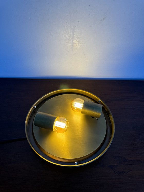 Image 1 of Vintage Bubble Glas Inbouwlamp - Mid Century Ruimte Tijdperk Stijl