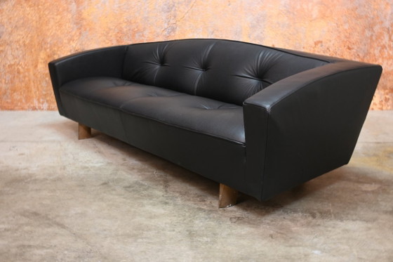 Black leather Montis Riva design sofa in top condition! – 3-5 seaters (photo 8 of 8)