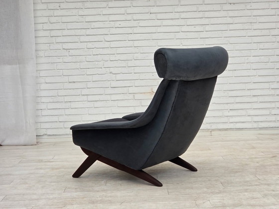 Image 1 of 1970er Jahre, dänisches Design von Illum Wikkelsø, neu bezogener Sessel, Leder.