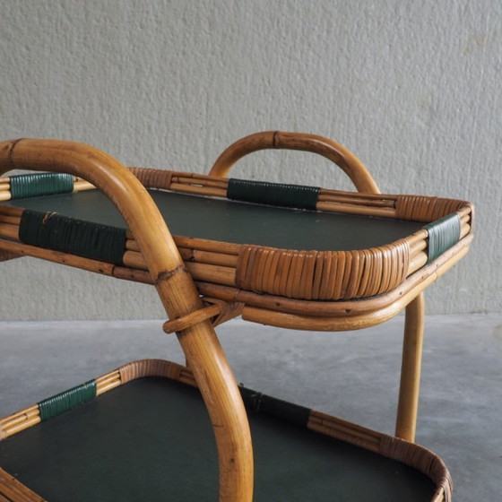 Vintage Bamboo & Rattan Serving Trolley – Bar carts (photo 14 of 17)