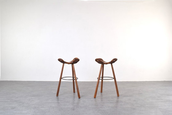 Image 1 of Sgabello da bar brutalista Marbella di Sergio Rodriguez per Conform, anni '70, set di 2.