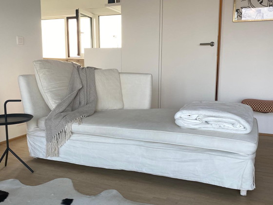 Mooie Chaise Longue / Dormeuse – Chaises longue, Wood, Cotton (photo 4 of 5)