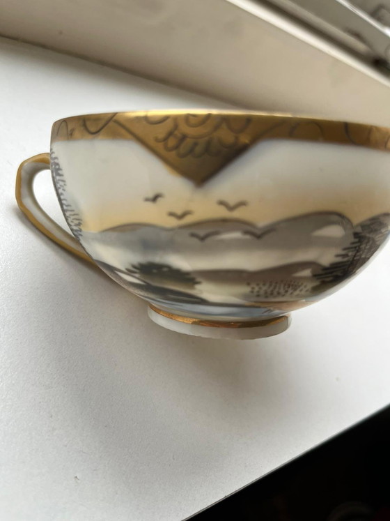 Image 1 of Servizio da tè giapponese vintage Geisha in the Garden