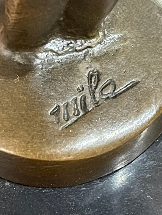 Image 1 of Art Deco bronze sculpture – Ballerina dancer – Signed Milo – Bronze Guaranteed Paris