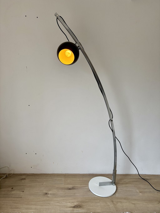 Lampe à arc style années 70, aimantée, style Reggiani Space Age