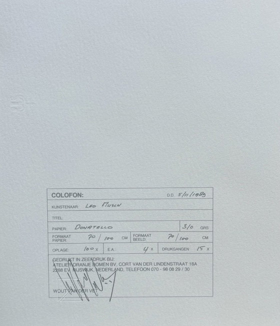 Image 1 of Sérigraphie Leo Musch