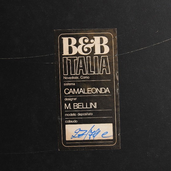 Image 1 of 2x Camaleonda sofa modules by Mario Bellini for B&B Italia in chocolate brown velvet, Italy, 1970s