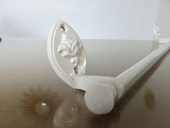 Image 1 of Porta tovaglioli antico in ghisa smaltata bianca Art Déco, Francia, anni '30