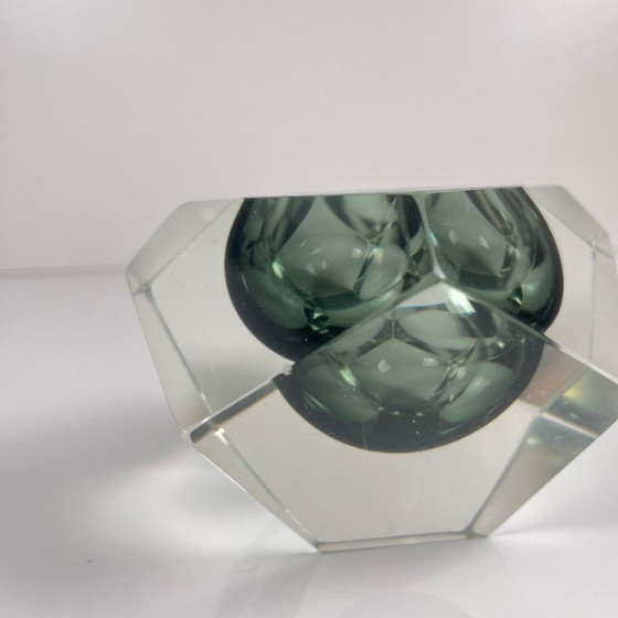 Image 1 of Cenicero/bandeja para joyas Sommerso de cristal de Murano, forma de diamante, Italia, 1970.