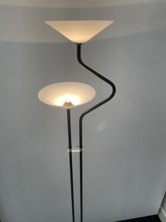 Postmoderne Plichten, Italië Jaren 80 – Vloerlampen, Glass, Metal (photo 4 of 8)