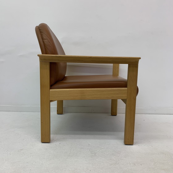 Image 1 of Vintage leren loungestoel, 1970