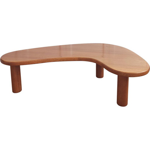 Mesa de centro vintage de madera Boomerang, 1980