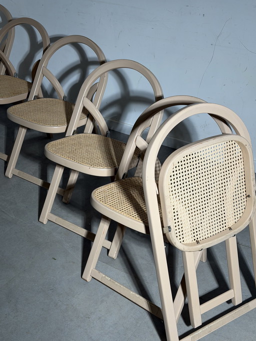 Set of Six Foldable “Arca” Chairs by Gigi Sabadin for Crassevig