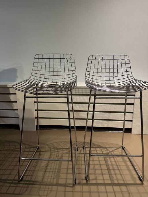 2 sgabelli da bar HK Living cromati