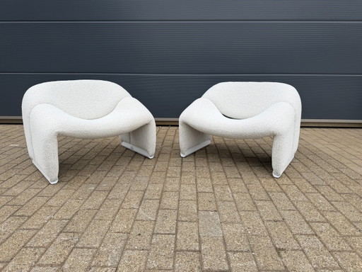 2x Artifort F598 Groovy Armchairs in Mint Condition! Pierre Paulin