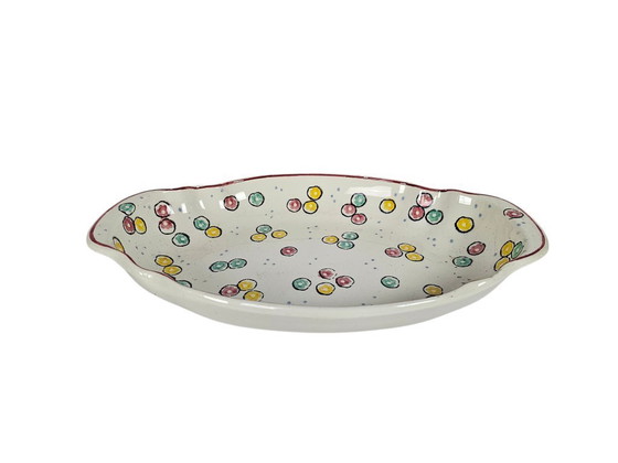 Image 1 of SMF Schramberg - Eva Zeisel - majolica - aardewerk - botervloot - fruitschaal - 