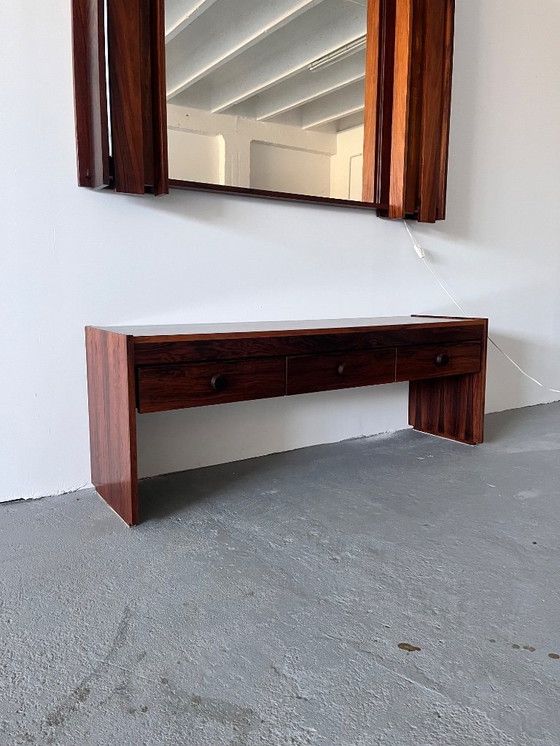 Image 1 of 1970s Mirror with Cabinet, Norway 