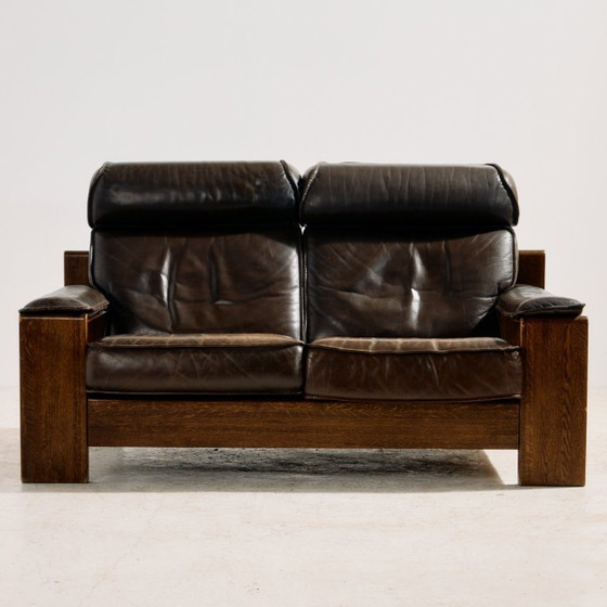 Image 1 of MK10591 Modell 757 Ledersofa-Set von Harry de Groot für Leolux, 3-teilig