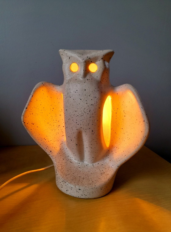 Image 1 of Ceramic owl lamp, 1970