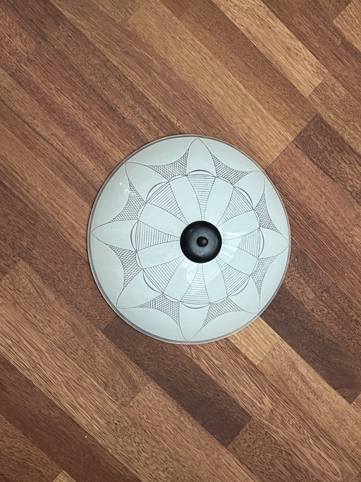 Retro Art Deco-Style Ceiling Lamp White