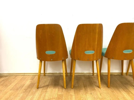 Image 1 of Set of 4 Retro Chairs, Brussels Style, 1964, Czechoslovakia