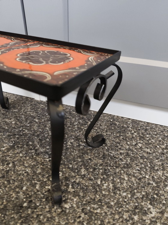 Porta piante vintage di metà secolo, Ceramica, Ferro, Nero (foto 4 di 7)