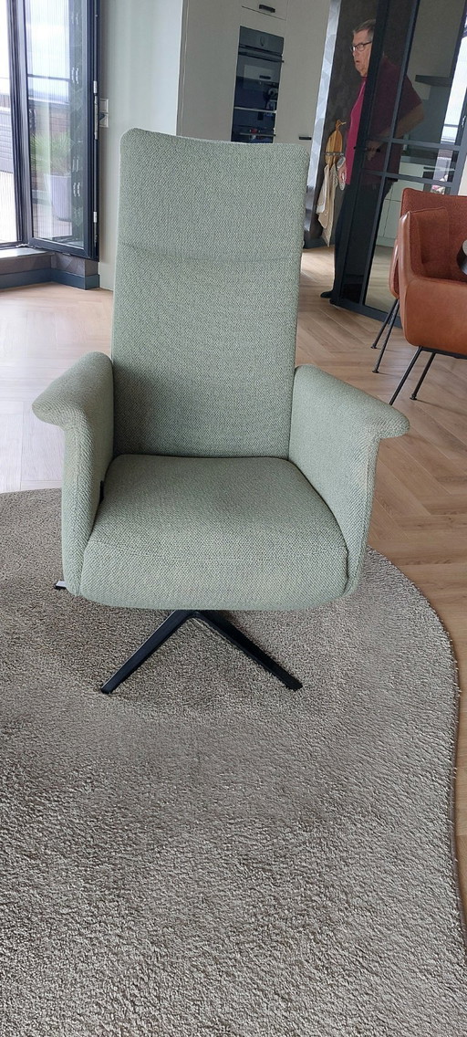 Montel: 1 relax fauteuil model Support (large). Bekleding stof, stofgroep E, Milton, kleur eucalyptus (groen).kleur eucal