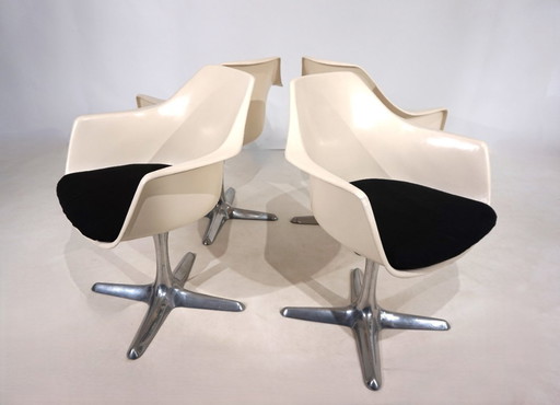 Set di quattro sedie da pranzo Arkana 116 di Maurice Burke, 1960