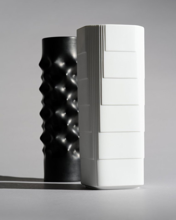 Image 1 of Dieter Mankau & Christa Häusler-Goltz Porcelaine Noire Bisque Porcelain Vase Duo