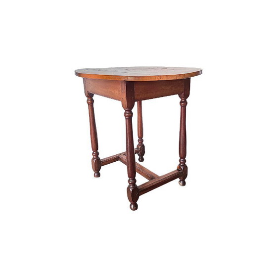 Image 1 of French Louis XIV walnut table with drawer, early 18th century