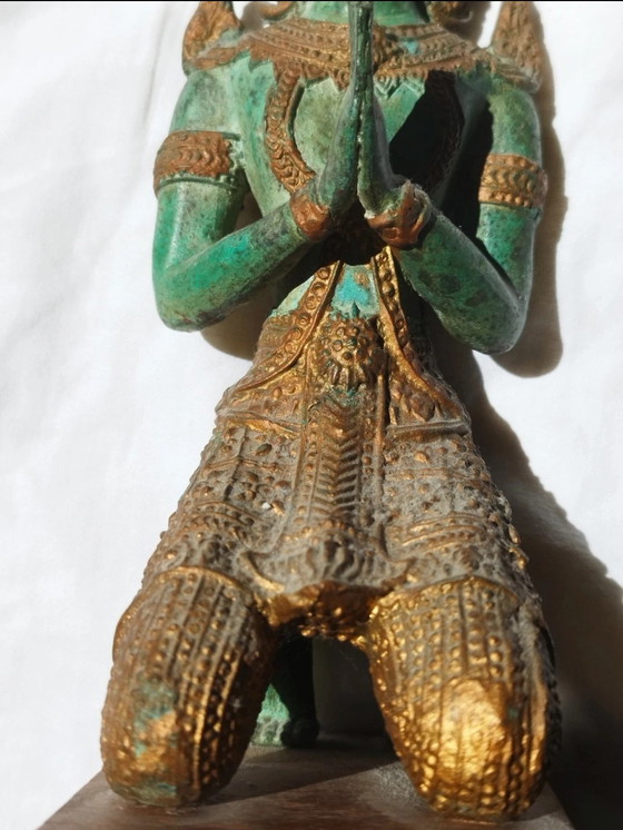 Image 1 of Ancient Theppanom (Temple Guardian), bronze, Thailand