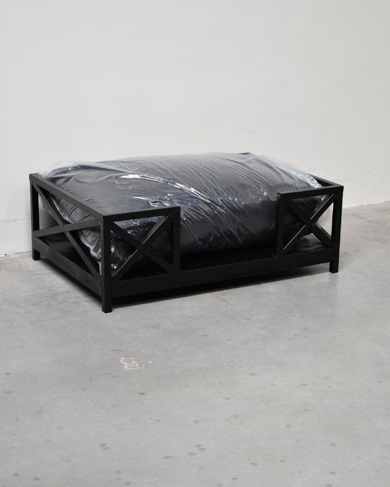 Image 1 of Nieuwe stalen hondenmand, handgemaakt, traagschuim kussen, wasbare hoes