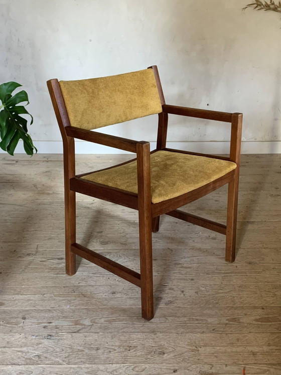 Poltrona vintage danese di Borge Mogensen in velluto giallo – Poltrone, Velvet, Scandinavian (photo 3 of 8)