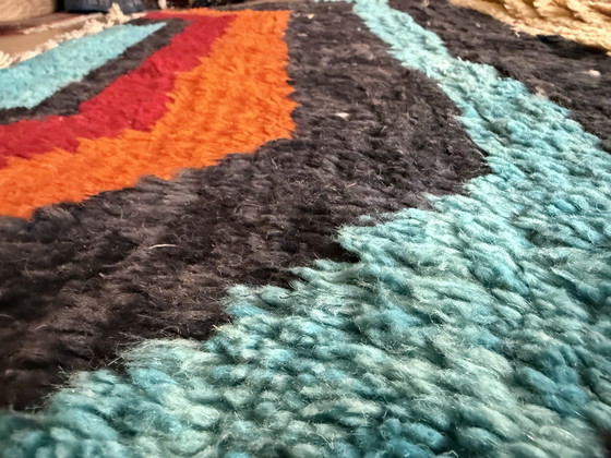 Image 1 of Tappeto postmoderno dal design astratto degli anni '80 – 332 × 205 cm – Marocco