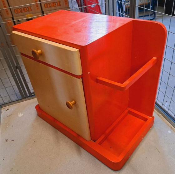 Image 1 of Shoe/wardrobe cabinet, 50s/60s, solid wood, lacquered