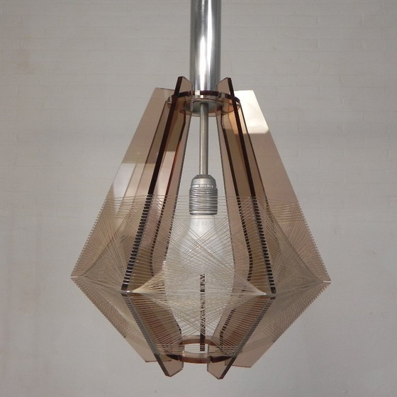Vintage plexiglas en nylondraad hanglamp Paul Secon voor Sompex, jaren 60 – Hanglampen, Plastic (photo 5 of 25)