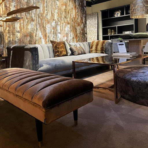 Eichholtz Raffels 2-seater sofa with armchair (set of 2) and ottoman