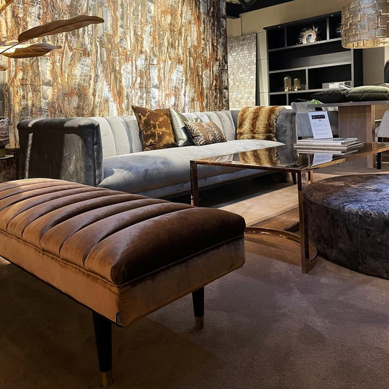 Image 1 of Canapé 2 places Eichholtz Raffels avec fauteuil (lot de 2) et pouf