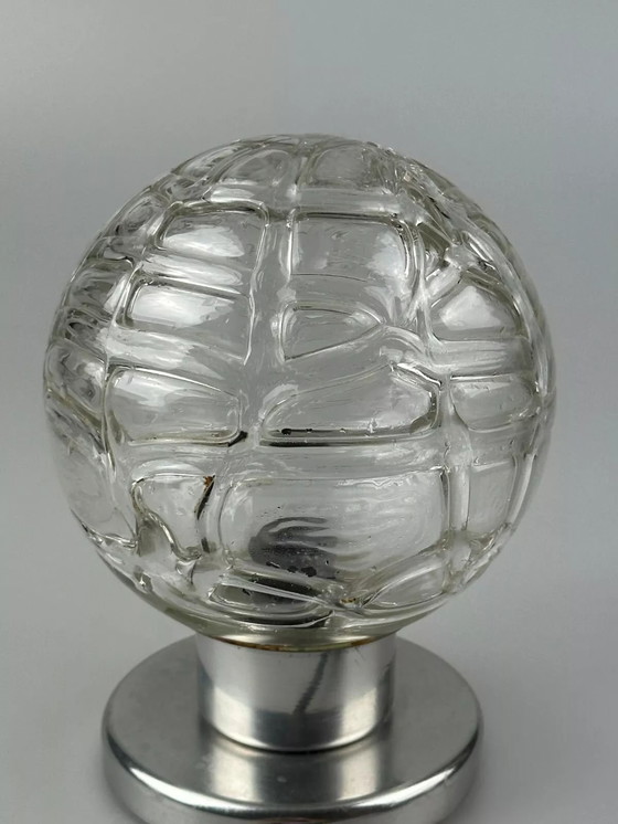 Image 1 of 60's 70's Lampe de chevet Chrome Doria Verre Space Age Design