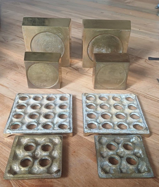 Set 4 Vintage-Messing-Ultima-Asbakken-Beck & Jung – Decoratie, Brass (photo 7 of 8)