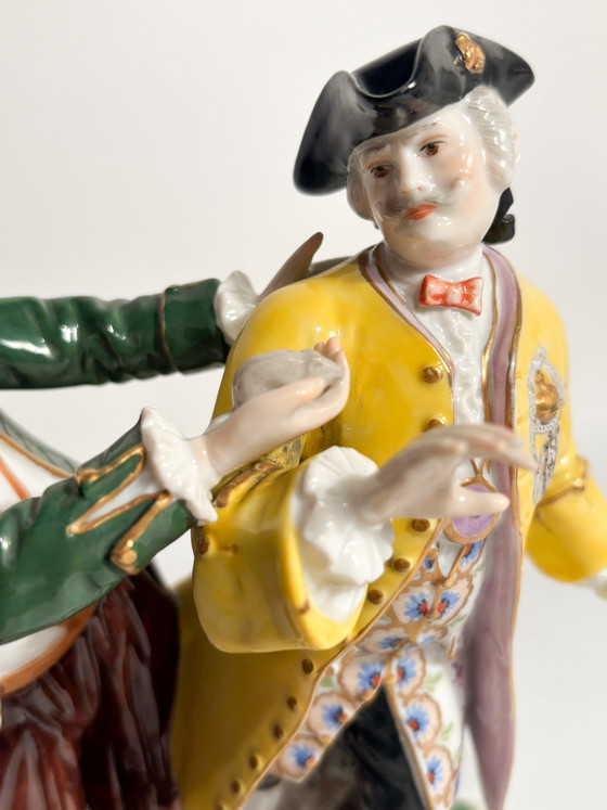 19th Century Ludwigsburg Polychrome Porcelain Group Sculpture – Rococo (photo 11 of 14)