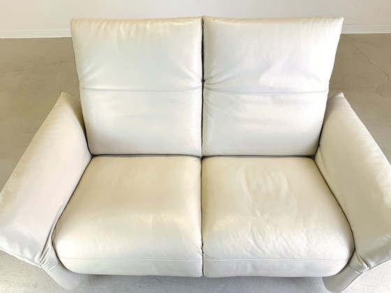 Image 1 of Koinor Sofa Elena Couch Two-Seater Leather White Design