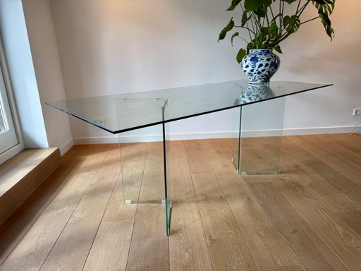 Glastisch 200x90cm und 6 weiße HAY Element Stühle – Kave Home, eetkamerset (photo 2 of 7)