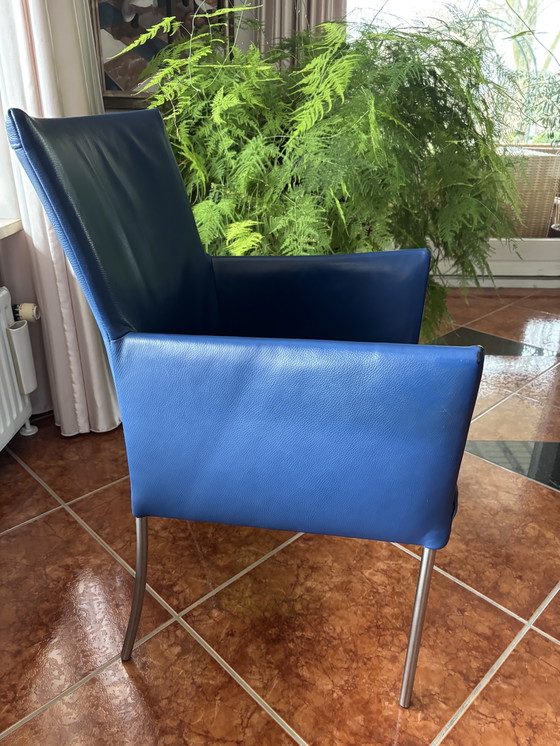 Image 1 of Sedie da pranzo di design Bert Plantagie – vera pelle – set da 2