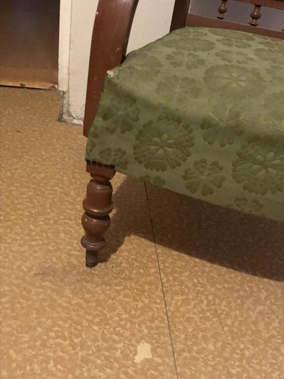 Antique Hungarian Armchair in Fabric – Wood (photo 2 of 4)