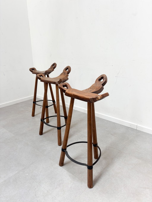 Ensemble de 3 tabourets de bar Marbella