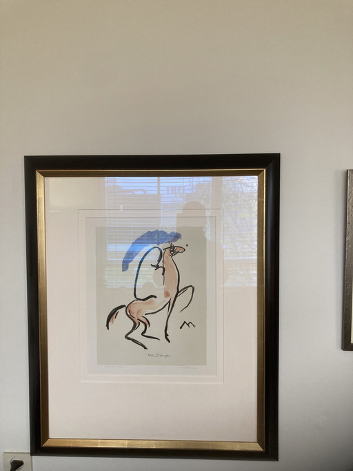 'Arabian rider on horseback' Kees van Dongen Litho