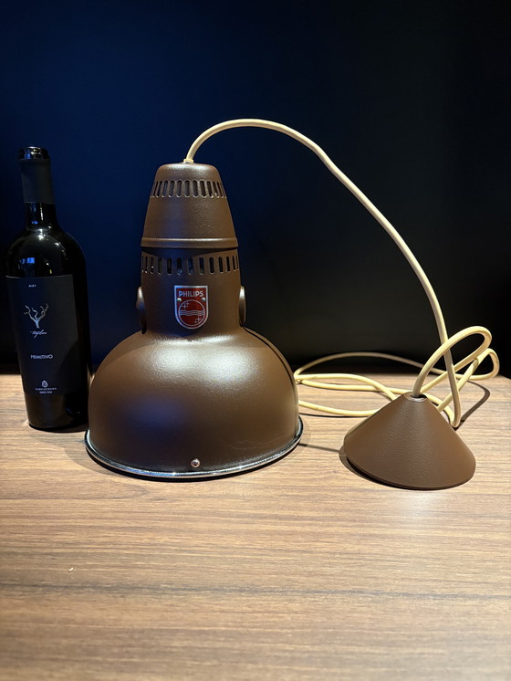 Image 1 of Suspension vintage Philips années 1950/60 (marron, grand modèle)