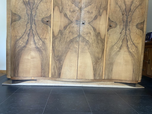 art deco closet walnut